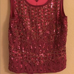 Sequined tank top